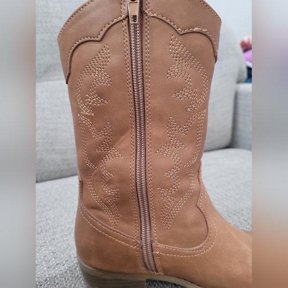 Cognac Dolce Vita Lorde Cowboy boots size1 - Picture 4 of 12